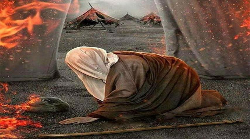 حرق الجثمان الشهيد العظيم زيد